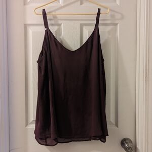 Torrid Chiffon Tank Top Maroon